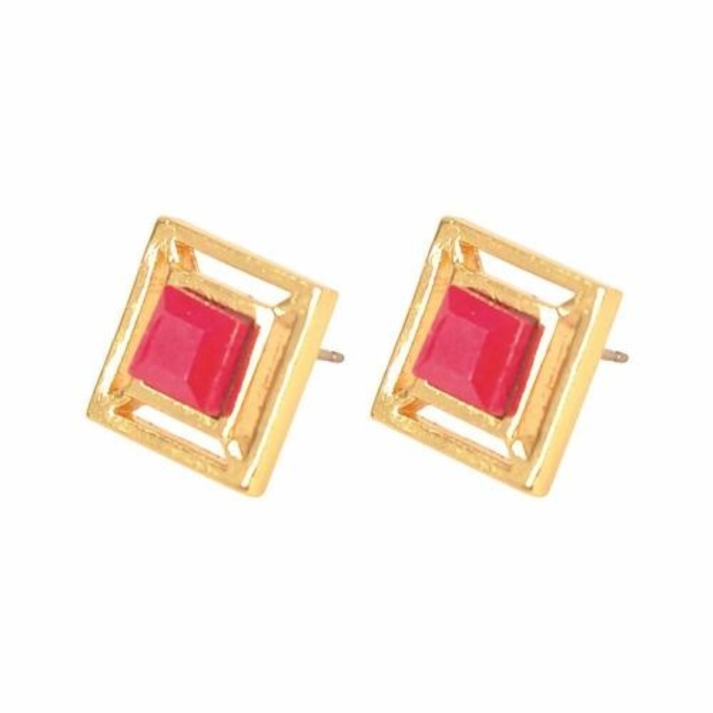 Red Ruby Studs